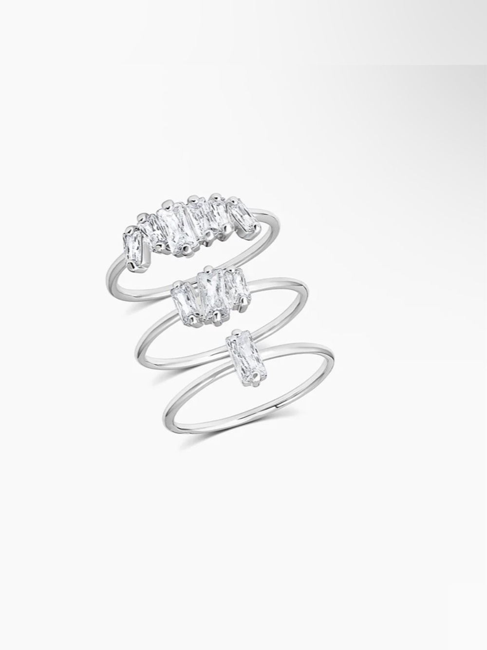 gorjana Silver Amara Ring Set - size 7 - NWT